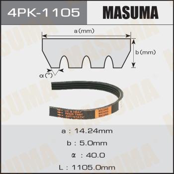 MASUMA 4PK-1105 - Поліклиновий ремінь avtolavka.club