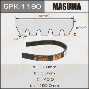 MASUMA 5PK-1190 - Поліклиновий ремінь avtolavka.club