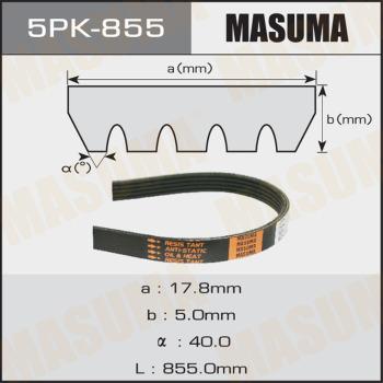 MASUMA 5PK-855 - Поліклиновий ремінь avtolavka.club