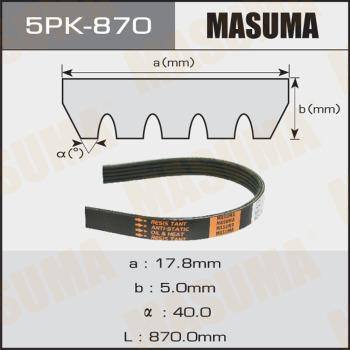 MASUMA 5PK870 - Поліклиновий ремінь avtolavka.club