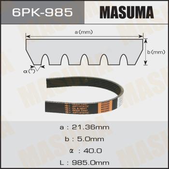 MASUMA 6PK985 - Поліклиновий ремінь avtolavka.club