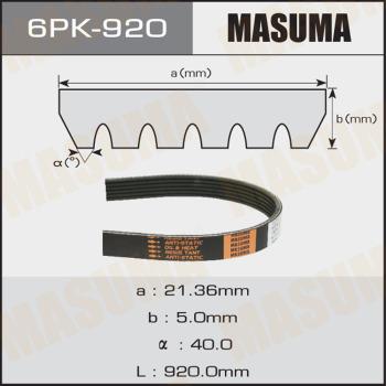 MASUMA 6PK-920 - Поліклиновий ремінь avtolavka.club