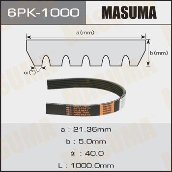 MASUMA 6PK1000 - Поліклиновий ремінь avtolavka.club