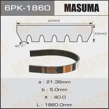 MASUMA 6PK-1860 - Поліклиновий ремінь avtolavka.club