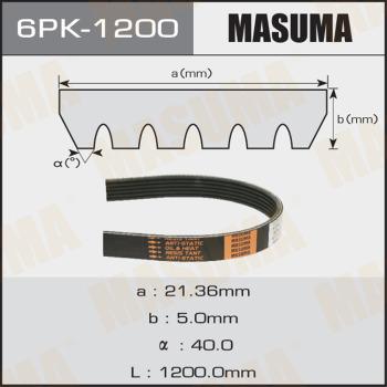 MASUMA 6PK1200 - Поліклиновий ремінь avtolavka.club