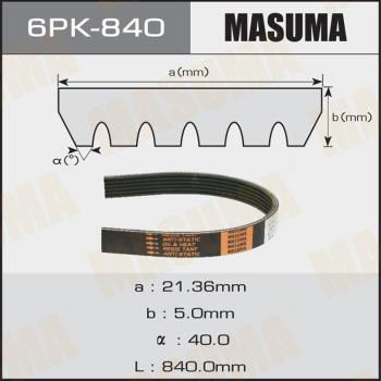 MASUMA 6PK-840 - Поліклиновий ремінь avtolavka.club