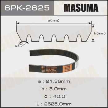 MASUMA 6PK-2625 - Поліклиновий ремінь avtolavka.club