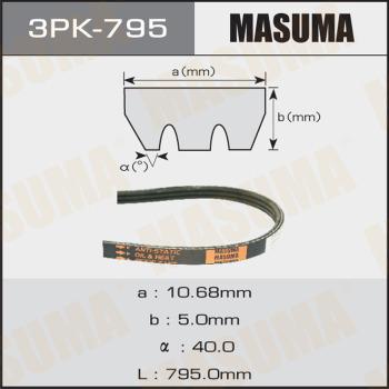 MASUMA 3PK795 - Поліклиновий ремінь avtolavka.club