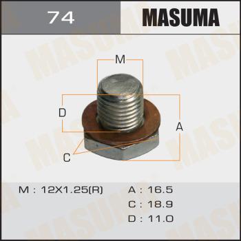MASUMA 74 - Різьбова пробка, масляний піддон avtolavka.club