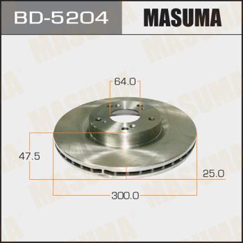 MASUMA BD-5204 - Гальмівний диск avtolavka.club