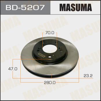 MASUMA BD-5207 - Гальмівний диск avtolavka.club