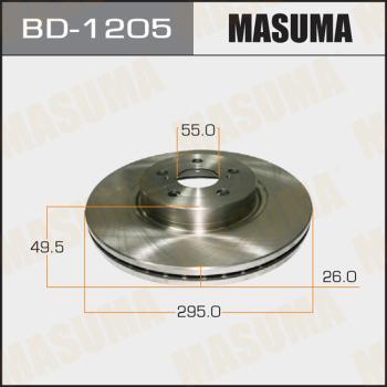 MASUMA BD-1205 - Гальмівний диск avtolavka.club