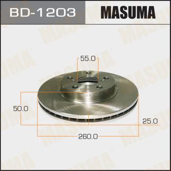 MASUMA BD-1203 - Гальмівний диск avtolavka.club