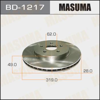 MASUMA BD-1217 - Гальмівний диск avtolavka.club