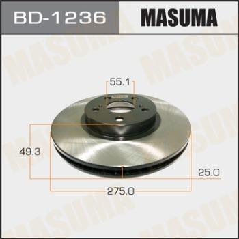 MASUMA BD-1236 - Гальмівний диск avtolavka.club