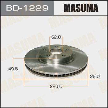 MASUMA BD-1229 - Гальмівний диск avtolavka.club