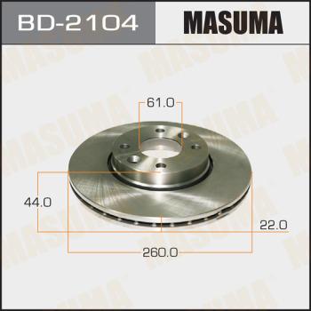 MASUMA BD-2104 - Гальмівний диск avtolavka.club