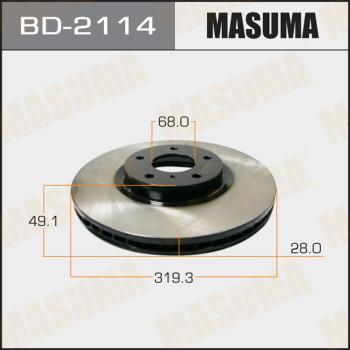 MASUMA BD-2114 - Гальмівний диск avtolavka.club