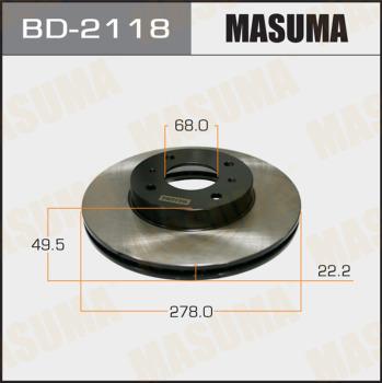 MASUMA BD-2118 - Гальмівний диск avtolavka.club