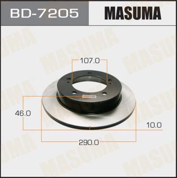 MASUMA BD-7205 - Гальмівний диск avtolavka.club