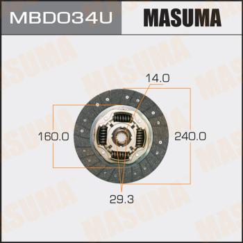 MASUMA MBD034U - Диск зчеплення avtolavka.club