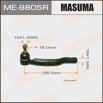 MASUMA ME-9805R - Наконечник рульової тяги, кульовий шарнір avtolavka.club