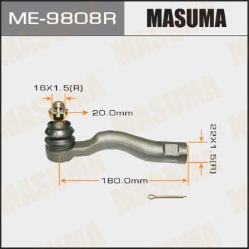 MASUMA ME-9808R - Наконечник рульової тяги, кульовий шарнір avtolavka.club