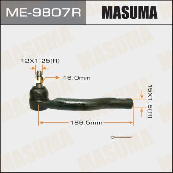 MASUMA ME-9807R - Наконечник рульової тяги, кульовий шарнір avtolavka.club