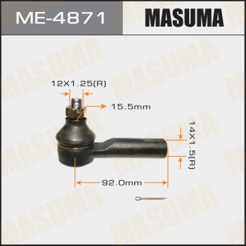 MASUMA ME-4871 - Наконечник рульової тяги, кульовий шарнір avtolavka.club