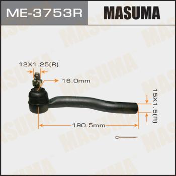 MASUMA ME-3753R - Наконечник рульової тяги, кульовий шарнір avtolavka.club