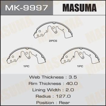 MASUMA MK-9997 - Комплект гальм, барабанний механізм avtolavka.club