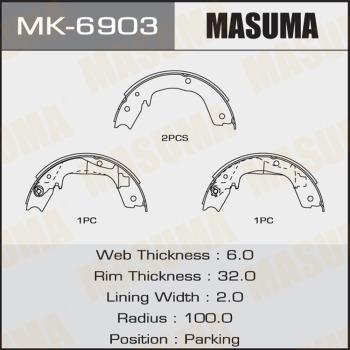 MASUMA MK-6903 - Комплект гальм, барабанний механізм avtolavka.club