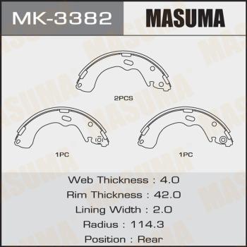 MASUMA MK-3382 - Комплект гальм, барабанний механізм avtolavka.club