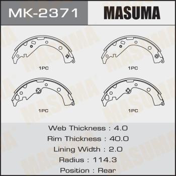 MASUMA MK-2371 - Комплект гальм, барабанний механізм avtolavka.club