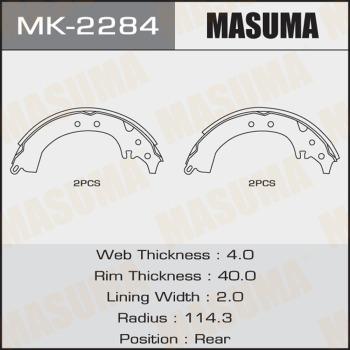 MASUMA MK-2284 - Комплект гальм, барабанний механізм avtolavka.club