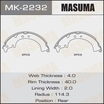 MASUMA MK-2232 - Комплект гальм, барабанний механізм avtolavka.club