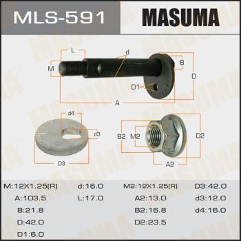 MASUMA MLS-591 - Болт регулювання розвалу коліс avtolavka.club