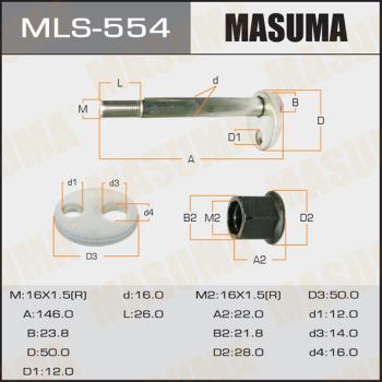 MASUMA MLS-554 - Болт регулювання розвалу коліс avtolavka.club