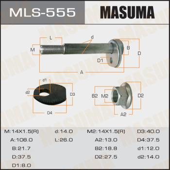 MASUMA MLS-555 - Болт регулювання розвалу коліс avtolavka.club