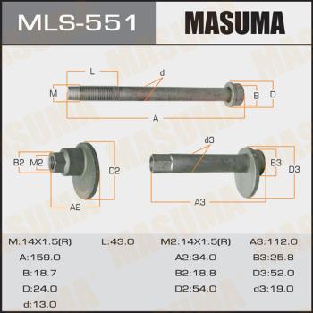 MASUMA MLS-551 - Болт регулювання розвалу коліс avtolavka.club
