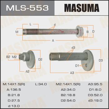 MASUMA MLS-553 - Болт регулювання розвалу коліс avtolavka.club