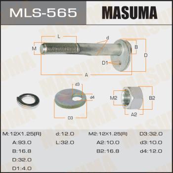 MASUMA MLS-565 - Болт регулювання розвалу коліс avtolavka.club
