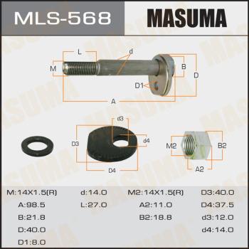 MASUMA MLS568 - Болт регулювання розвалу коліс avtolavka.club