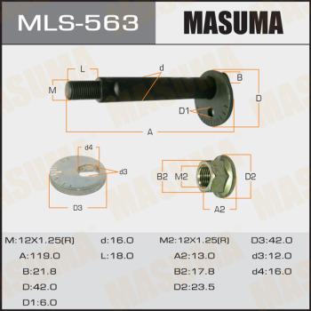 MASUMA MLS-563 - Болт регулювання розвалу коліс avtolavka.club