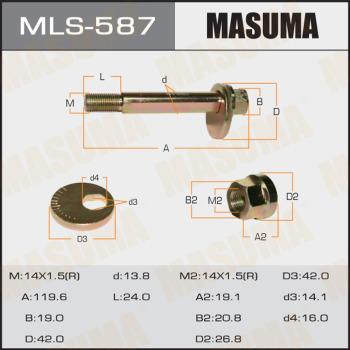 MASUMA MLS587 - Болт регулювання розвалу коліс avtolavka.club
