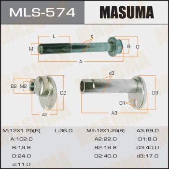 MASUMA MLS574 - Болт регулювання розвалу коліс avtolavka.club