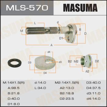 MASUMA MLS-570 - Болт регулювання розвалу коліс avtolavka.club