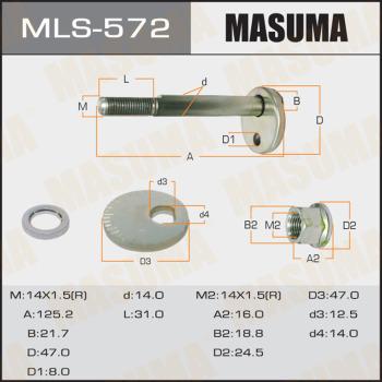 MASUMA MLS572 - Болт регулювання розвалу коліс avtolavka.club