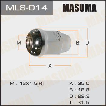 MASUMA MLS-014 - Гайка кріплення колеса avtolavka.club