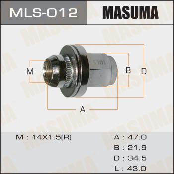 MASUMA MLS-012 - Гайка кріплення колеса avtolavka.club